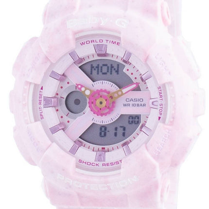 Casio Baby-G World Time Chock Resistant BA-110PI-4A BA110PI-4 100M Dameur