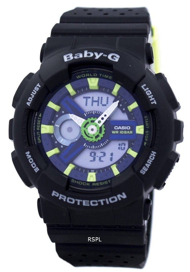 Casio Baby-G Shock resistente verden tid Analog Digital BA-110PP-1A kvinders ur