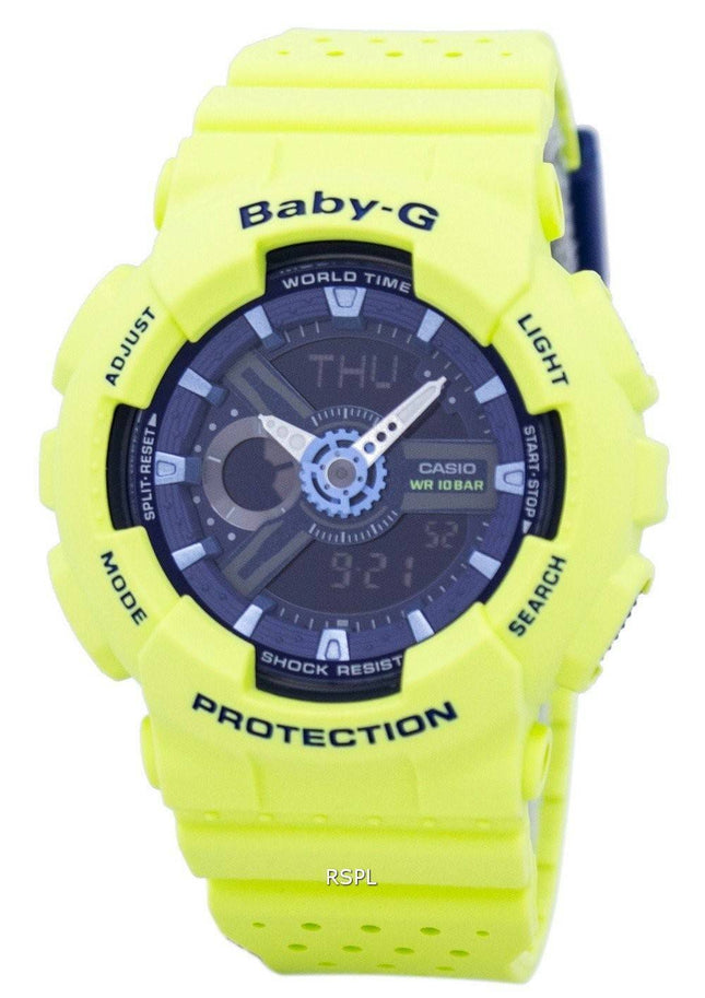 Casio Baby-G Shock resistente verden tid Analog Digital BA-110PP-3A kvinders ur