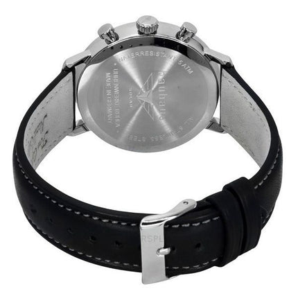 Bauhaus Classic Chronograph rustfrit stål læderrem White Dial Solar 20861 herreur