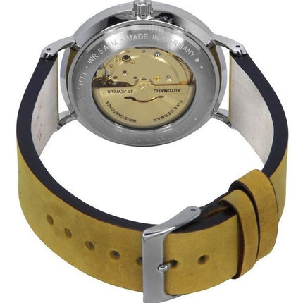 Bauhaus klassisk læderrem Mørkeblå Urskive Automatisk 21623 herreur