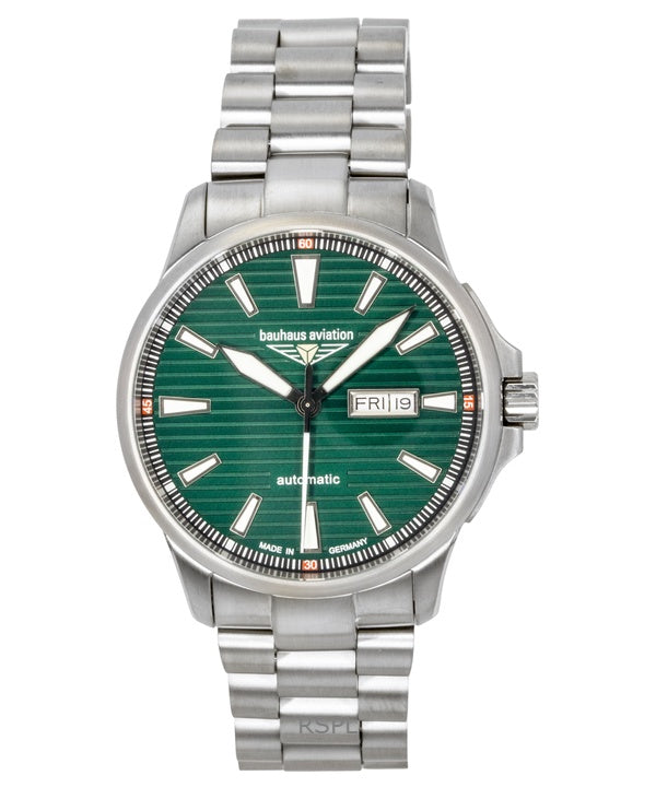 Bauhaus Aviation Titanium Grøn Skive Automatisk 2862M4 100M Herreur