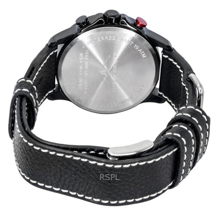 Bauhaus Aviation Flyback Kronograf Læderrem Brun Skive Quartz 28885 100M Herreur