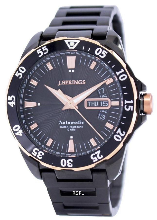 J.Springs af Seiko automatiske sort urskive 100M BEB065 Herreur