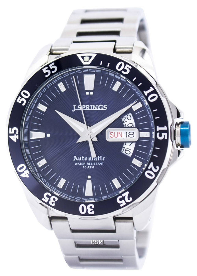 J.Springs af Seiko automatiske blå urskive 100M BEB068 Herreur