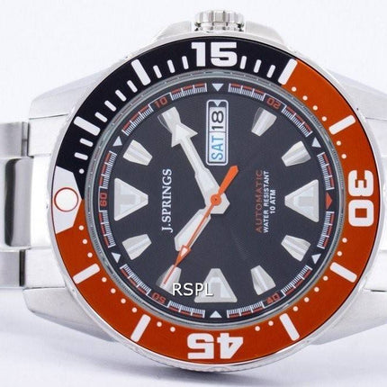 J.Springs af Seiko Sports automatisk sort urskive 100M BEB078 Herreur