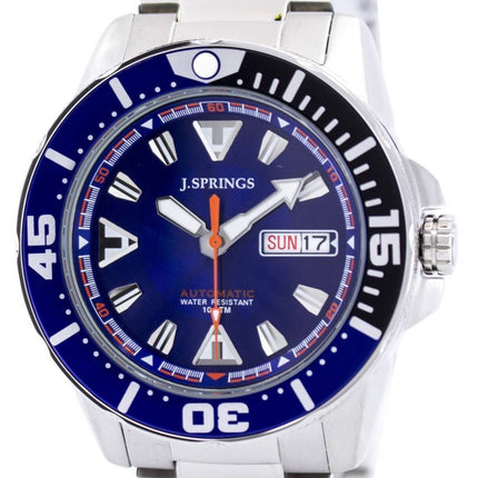 J.Springs af Seiko Sports automatisk blå urskive 100M BEB080 Herreur