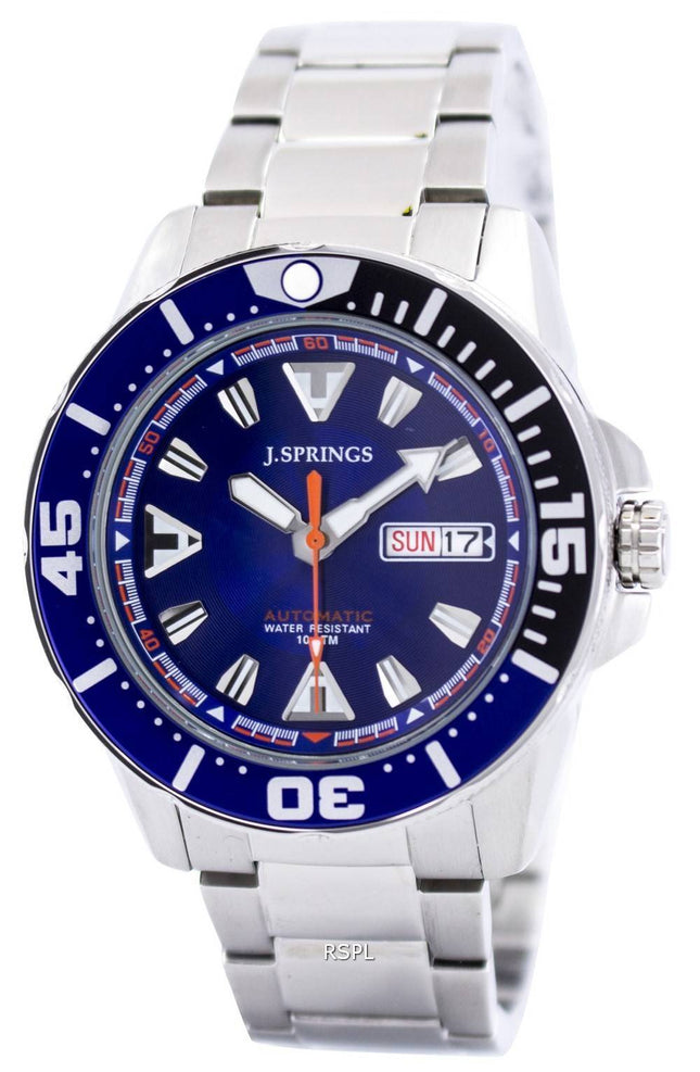 J.Springs af Seiko Sports automatisk blå urskive 100M BEB080 Herreur