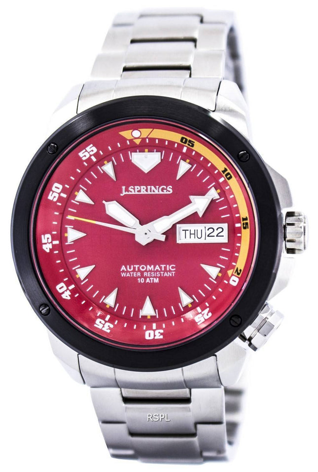 J.Springs af Seiko Sports automatisk røde Dial 100M BEB084 Herreur