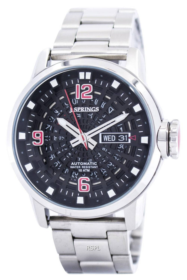 J.Springs af Seiko Tokyo stil automatisk sort urskive 100M BEB093 Herreur