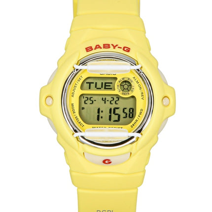 Casio Baby-G Digital Gul Harpiksrem Quartz BG-169CH-9 200M Dameur