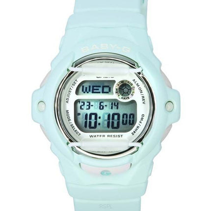 Casio Baby-G digital pastelgrøn harpiksrem Quartz BG-169U-3 200M dameur