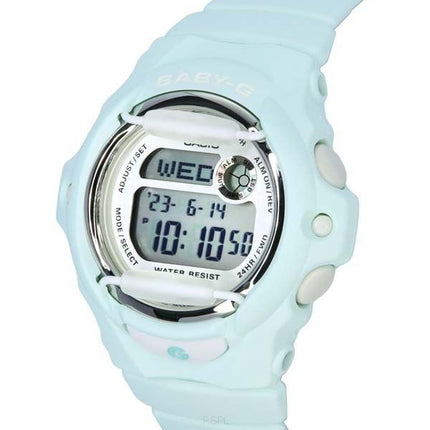 Casio Baby-G digital pastelgrøn harpiksrem Quartz BG-169U-3 200M dameur