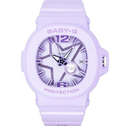 Casio Baby-G analog harpiksrem lilla urskive kvarts BGA-10D-6A 100M dameur