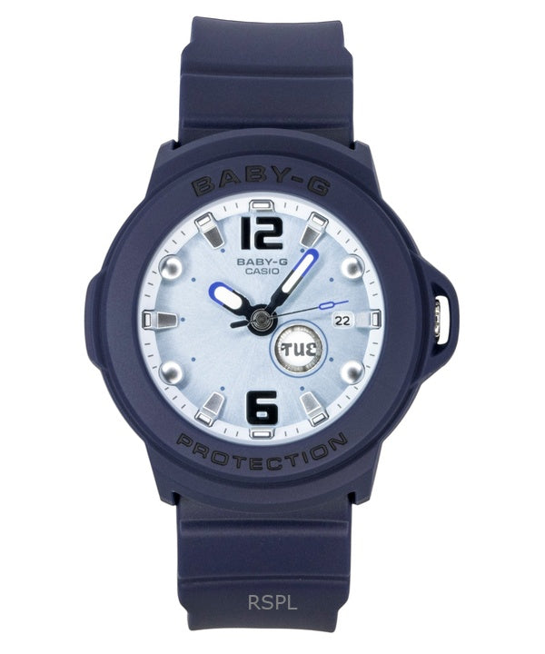 Casio Baby-G Plus analog harpiksrem lyseblå urskive quartz BGA-15K-2A 100M dameur med konvertibel holder