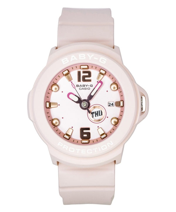 Casio Baby-G Plus analog harpiksrem pastel pink urskive kvarts BGA-15K-4A 100M dameur