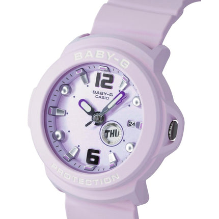Casio Baby-G Plus analog harpiks lilla urskive quartz BGA-15K-6A 100M dameur med konvertibel holder