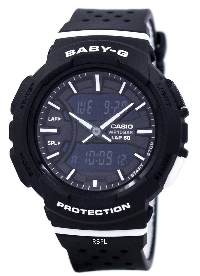 Casio Baby-G Shock resistente dobbelt tid Analog Digital BGA-240-1A1 kvinders ur