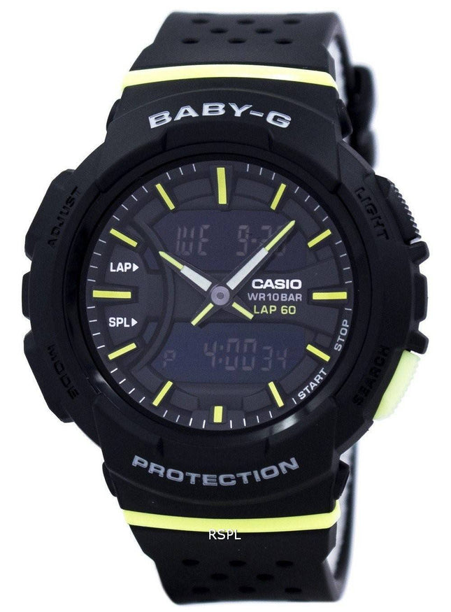 Casio Baby-G Shock resistente dobbelt tid Analog Digital BGA-240-1A2 kvinders ur