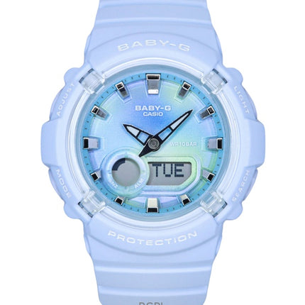Casio Baby-G analog digital harpiksrem blå urskive kvarts BGA-280TD-2A 100M dameur