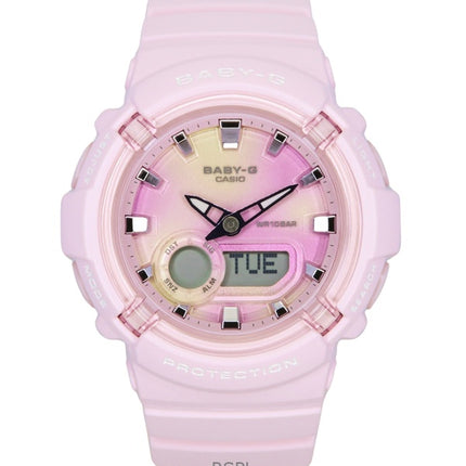 Casio Baby-G analog digital harpiksrem flerfarvet urskive kvarts BGA-280TD-4A 100M dameur