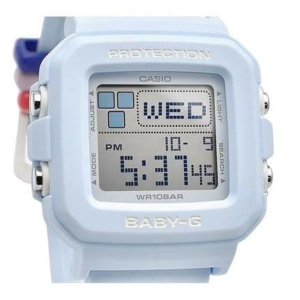 Casio Baby-G Plus digital lyseblå harpiksrem Quartz BGD-10L-2 100M dameur med ekstra båndløkker