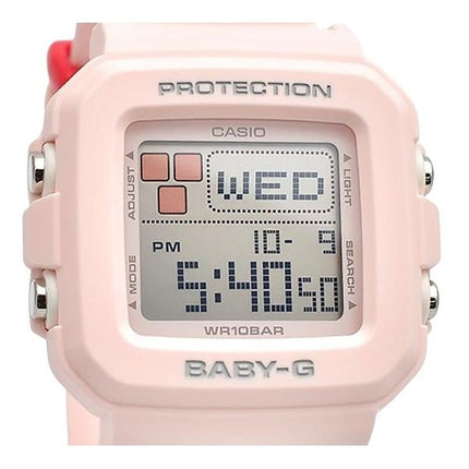 Casio Baby-G Plus Digital Pink Resin Rem Quartz BGD-10L-4 100M dameur med ekstra båndløkker