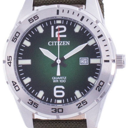 Citizen Green Dial Nylon Strap Quartz BI1041-06X 100M Herreur