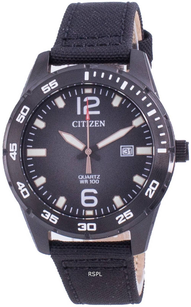 Citizen Black Dial Nylon Strap Quartz BI1045-05E 100M Herreur