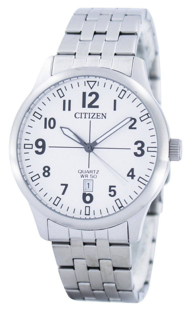 Borger kvarts White Dial BI1050-81B Herreur