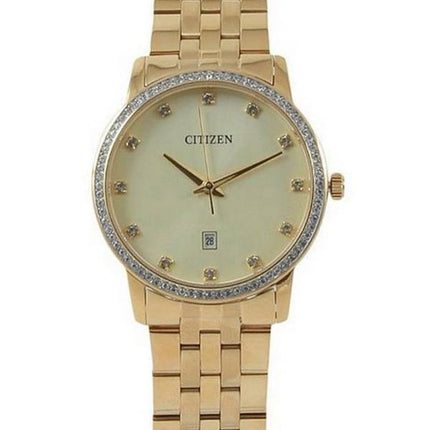 Citizen Crystal Accents Gold Tone Rustfrit Steel Quartz BI5033-53P Dameur