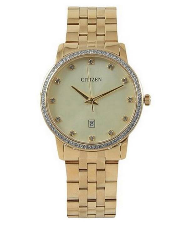 Citizen Crystal Accents Gold Tone Rustfrit Steel Quartz BI5033-53P Dameur