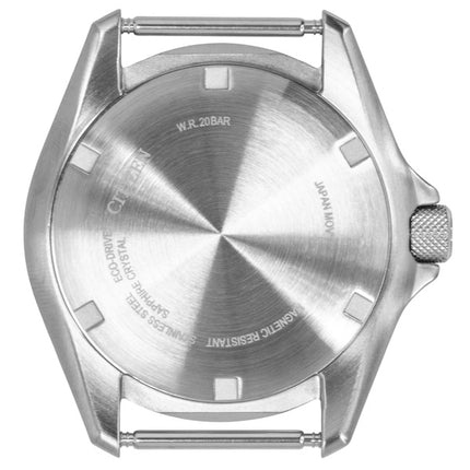 Citizen Promaster Land GMT analog grå nylonrem marineblå urskive Eco-Drive BJ7150-09L 200M herreur