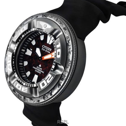 Citizen Eco-Drive Marine Godzilla Limited Edition Red Dial Diver&#39,s BJ8059-03Z 300M herreur