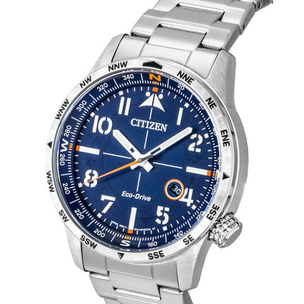 Citizen Weekender Avion Rustfrit Stål Blå Skive Eco-Drive BM7550-52L 100M Herreur