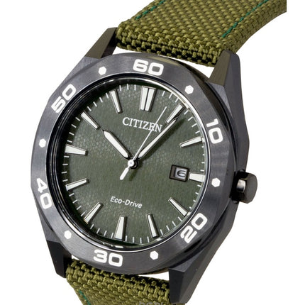 Citizen Eco-Drive Active Sport nylonrem grøn urskive BM7635-01X 100M herreur