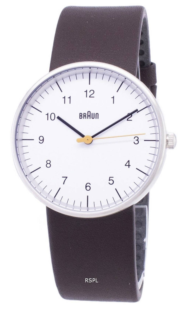 Braun klassiske BN0021WHBRG Analog Quartz Herreur