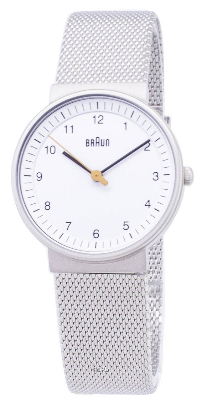 Braun klassiske BN0031WHSLMHL Analog Quartz kvinder ur