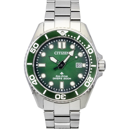 Citizen Promaster Marine rustfrit stål grøn urskive Eco-Drive dykkerur BN0269-50W 200M herreur