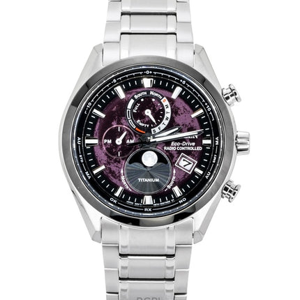 Citizen Tsuki-Yomi radiostyret månefase super titanium rød urskive Eco Drive BY1018-80X 100M herreur
