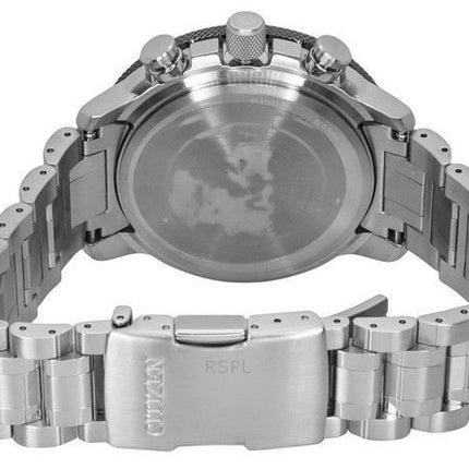 Citizen Promaster Geo Trekker rustfrit stål sort skive Eco-Drive BY3006-53E 200M mænds pilotur