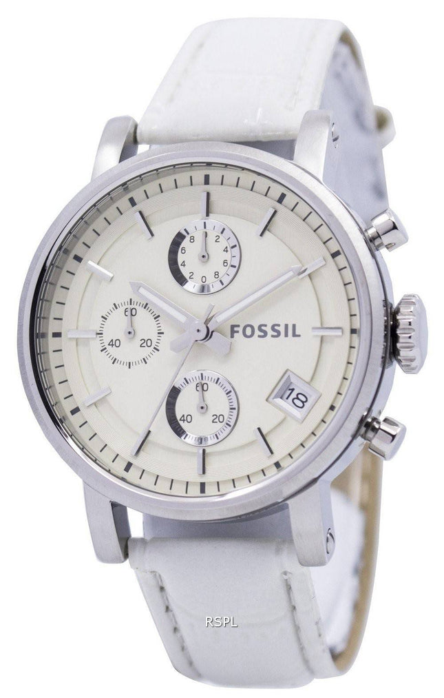 Fossile oprindelige kæreste Chronograph rustfrit stål C181018-WHT kvinders ur