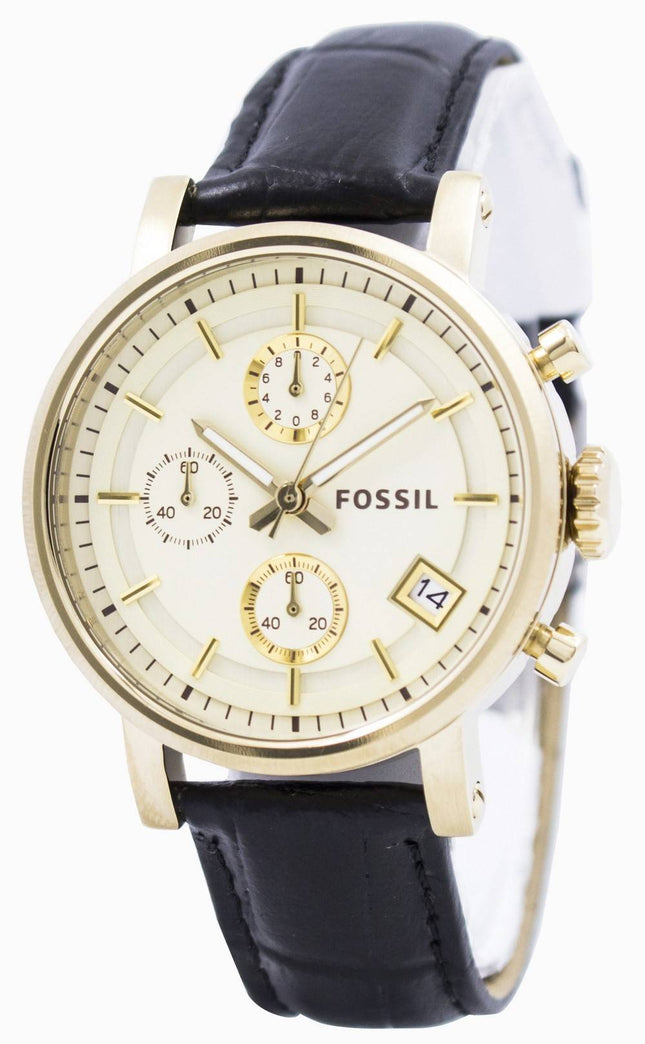 Fossile oprindelige kæreste Chronograph rustfrit stål C181019-BLK kvinders ur