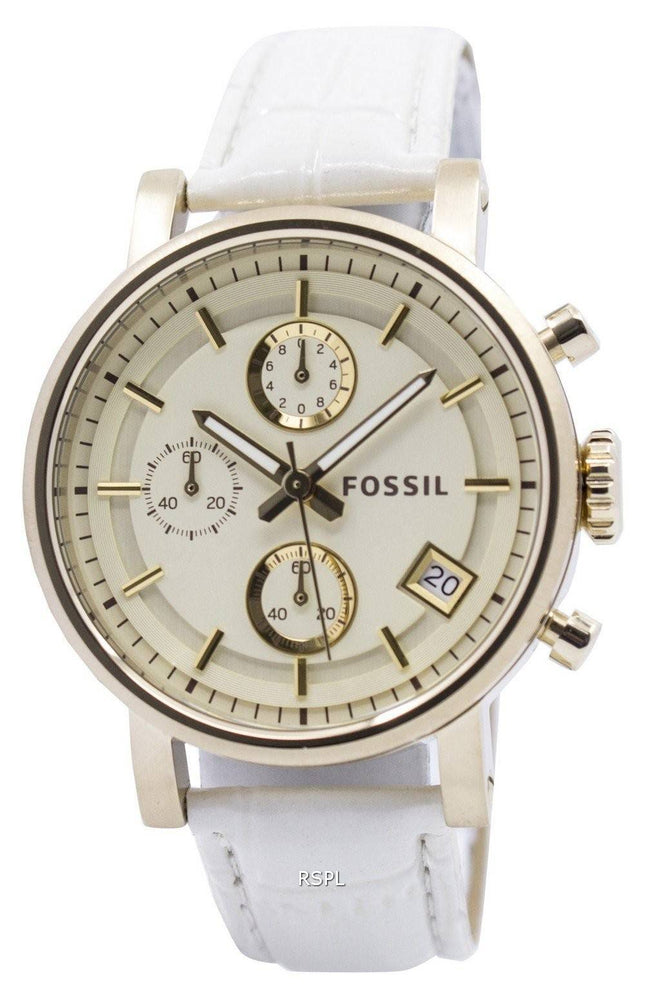 Fossile oprindelige kæreste Chronograph rustfrit stål C181019-WHT kvinders ur
