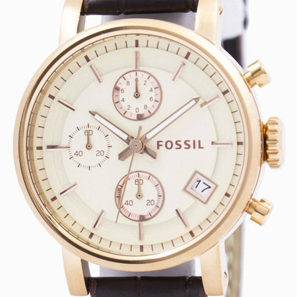 Fossile oprindelige kæreste Chronograph rustfrit stål C181020-BRW kvinders ur