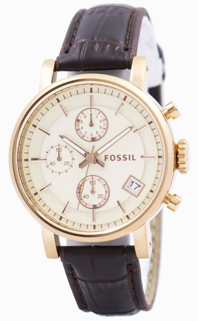 Fossile oprindelige kæreste Chronograph rustfrit stål C181020-BRW kvinders ur