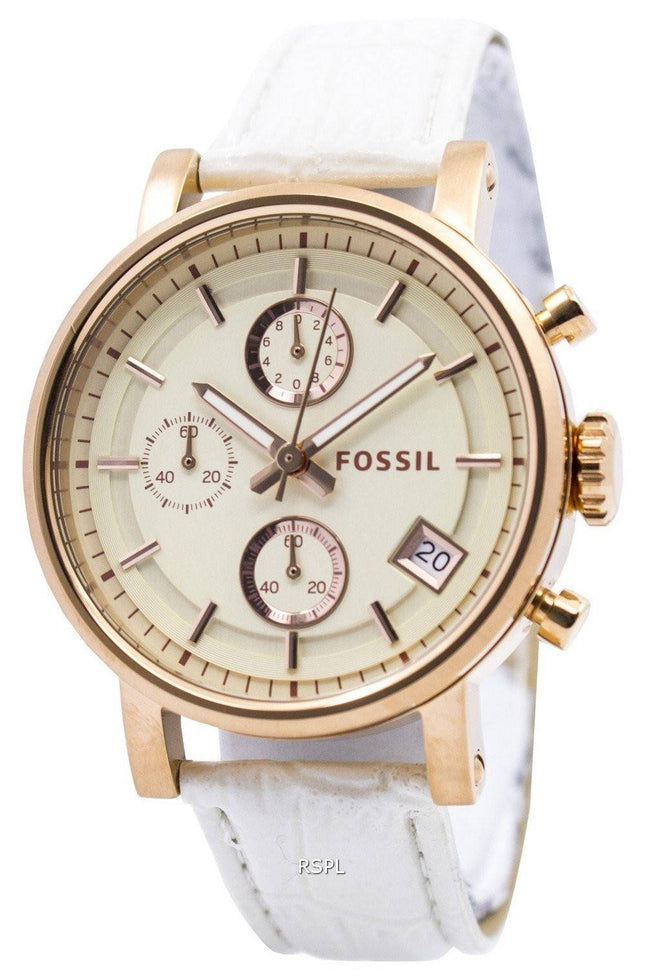 Fossile oprindelige kæreste Chronograph rustfrit stål C181020-WHT kvinders ur