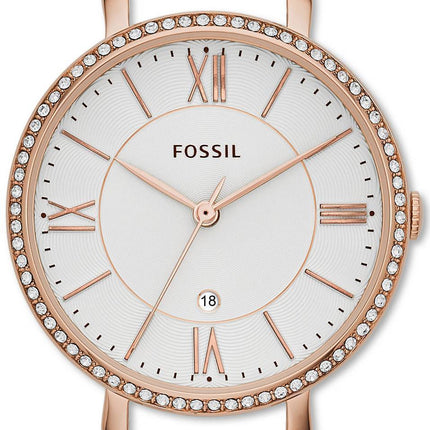 Fossile Jacqueline dato Display rustfri C141016 kvinders ur