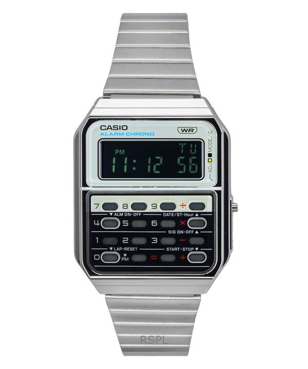 Casio Vintage Heritage Colors Digital rustfrit stål Quartz CA-500WE-7B Unisex lommeregnerur