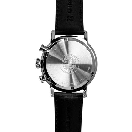 Citizen Brycen kronograf læderrem sort urskive Eco-Drive CA0649-14E 100M herreur